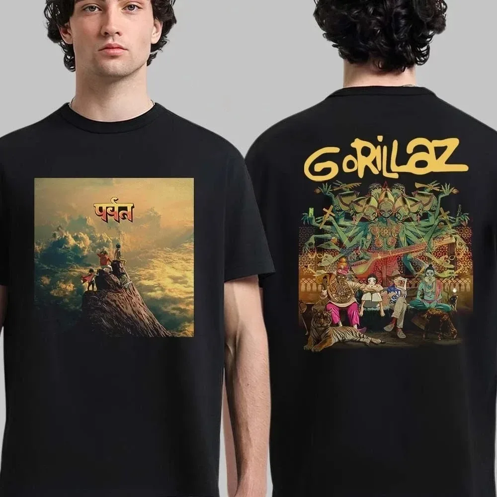 2026 Gorillaz The Mountain Album Cotton Unisex Shirt Summer New Men's Women Fashion Y2k Short Sleeve Graphic Tshirt Fan Gift