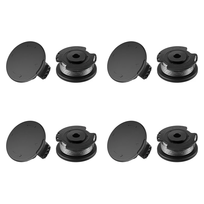 GTBL F016800385 String Trimmer Spool Line For  Strimmer Trimmer ART 23 SL ART 26 ART 23-28 SL Replacement (4Spool+4Cap)