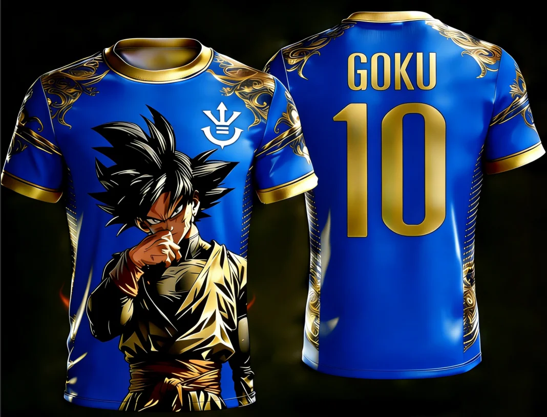 2026 Dragon Ball Official 3D Print Goku No.10 Soccer Training Wear Family S-6XL 90cm-160cm Stylish Fashion Outfits