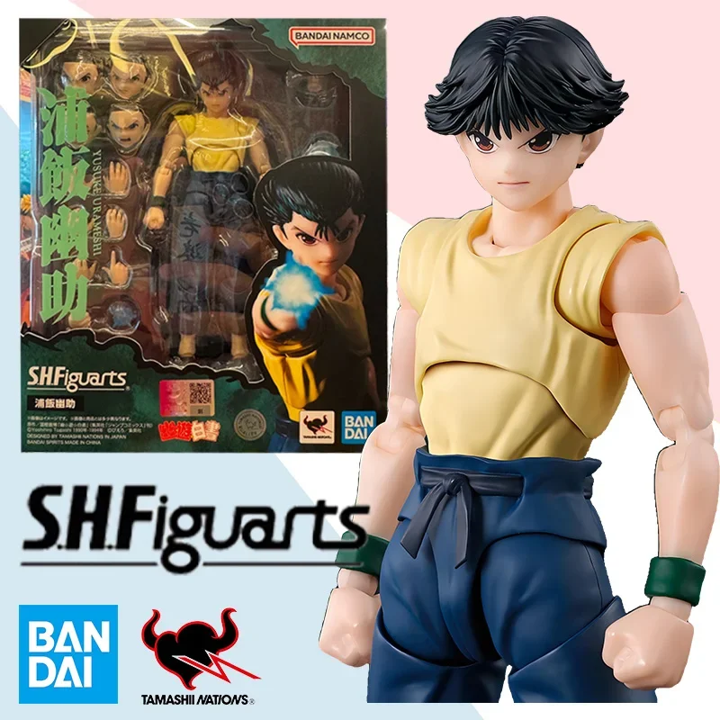 Bandai Anime Action Figure Mobile Suit YuYu Hakusho Yusuke Urameshi SHFiguarts Sunraku Fighter Finished Model Toy Gift for Kids