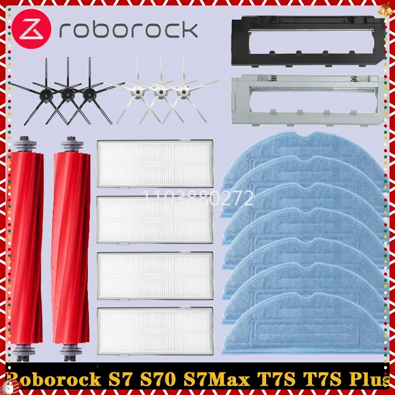 

Roborock S7 S70 S7Max T7S T7S Plus Robot Vacuum Cleaner Accessories Main Brush cover Hepa Filter Mop Pad Spare Parts