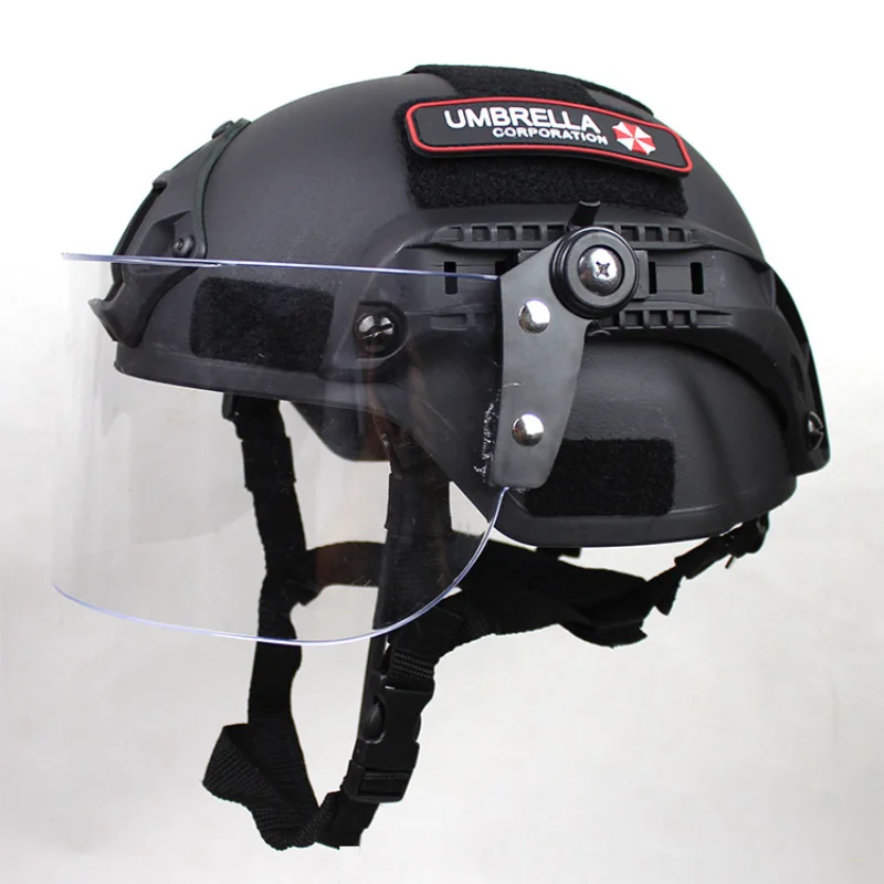 

MICH2000 Action Edition Helmet+Transparent Riot Protection Mask Patrol Tactical Helmet Face Protection