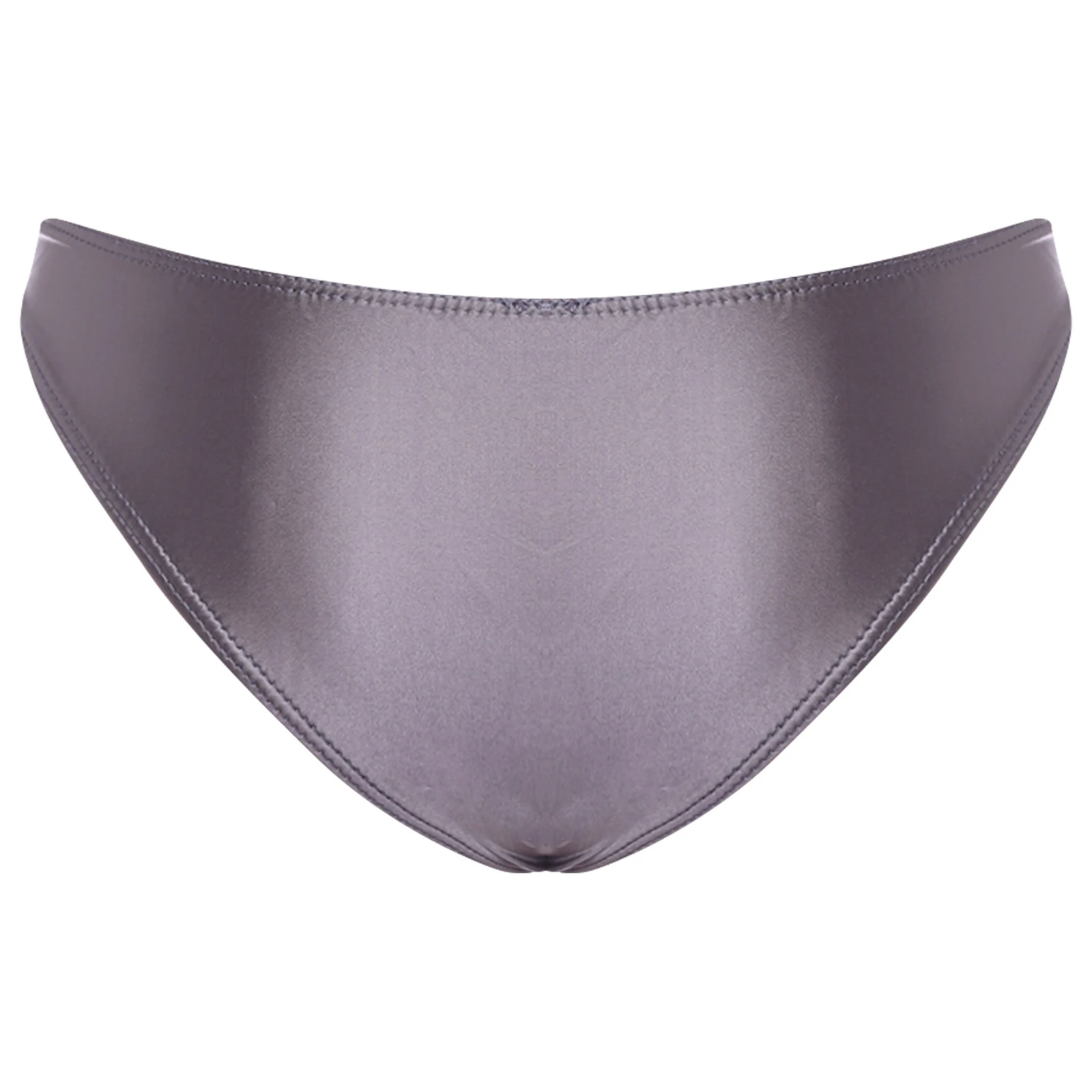 Womens Club Party Nightwear Glossy V Waist Low Rise Panties Narrow Crotch Stretchy Mini Briefs Lingerie Comfortable Daily Panty