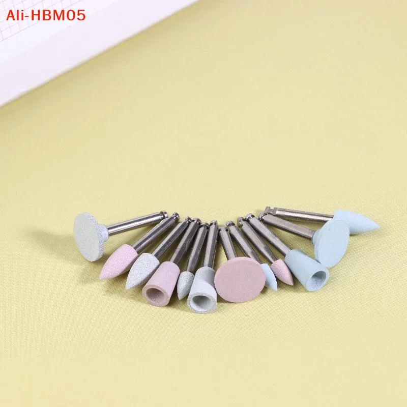 (HB05)12Pc/Box Silicone Polishing Kit RA 2.35mm For Polishing Resin Porcelain Composite With Low-Speed Handpiece Laboratory Tool