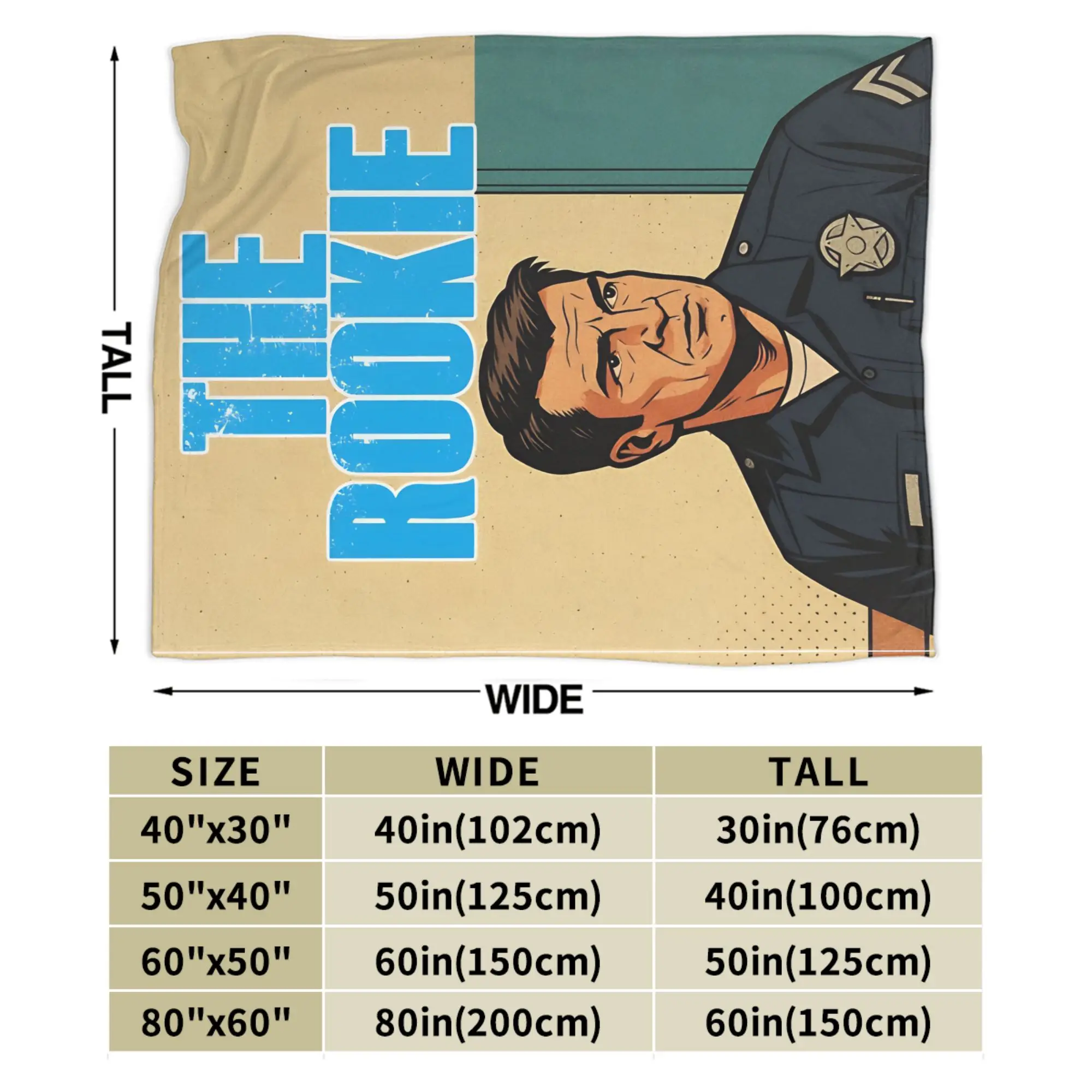 بطانية محبوكة من سلسلة The Rookie من الفلانيل لبطانيات رمي فائقة النعومة لسجادة سرير السفر في الهواء الطلق #4