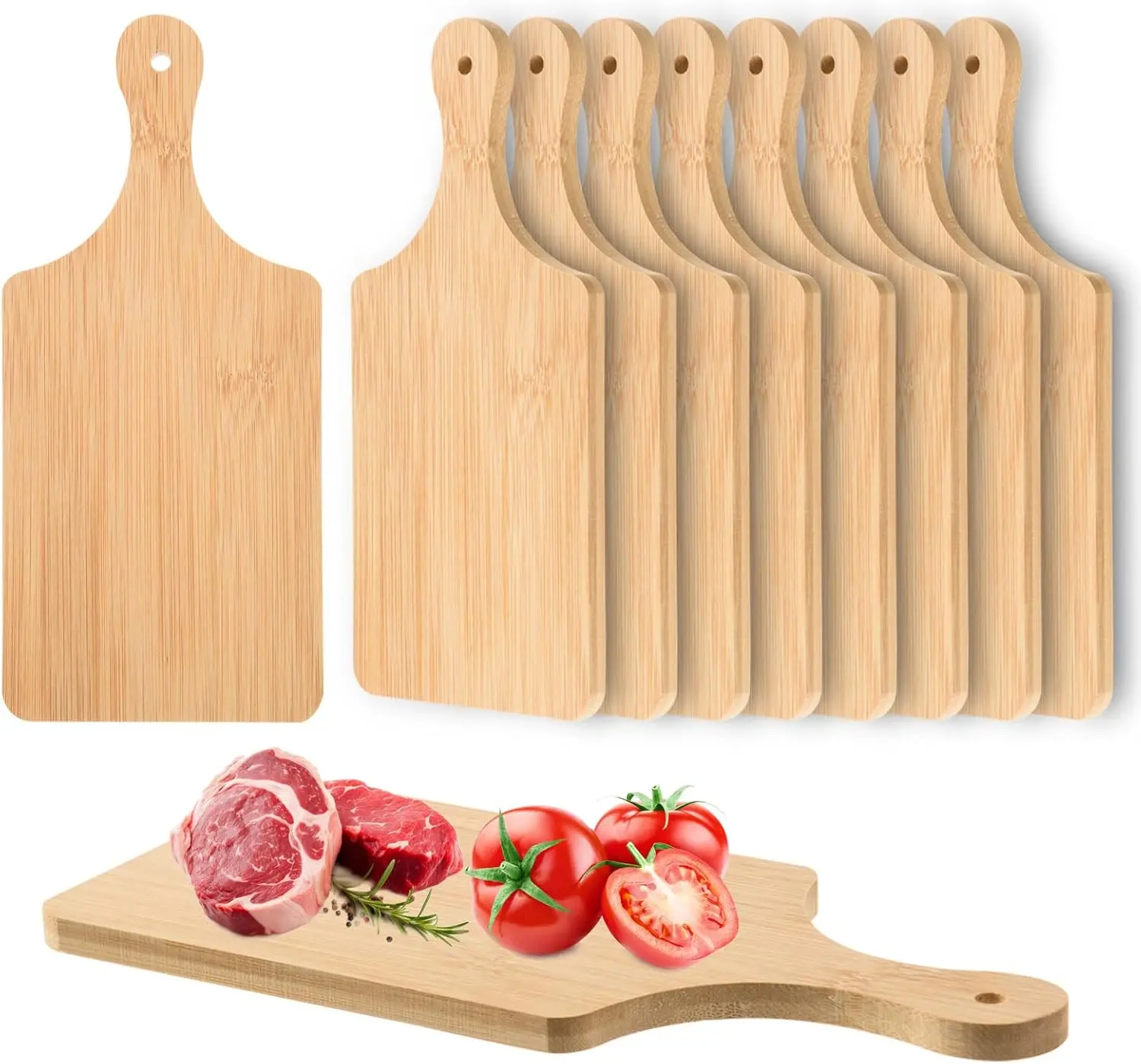 

36 Pcs Thicken Bamboo Cutting Board Bulk 11x5 Inch Personalized Wood Chopping Board C omized Laser Engraving Serving Ch