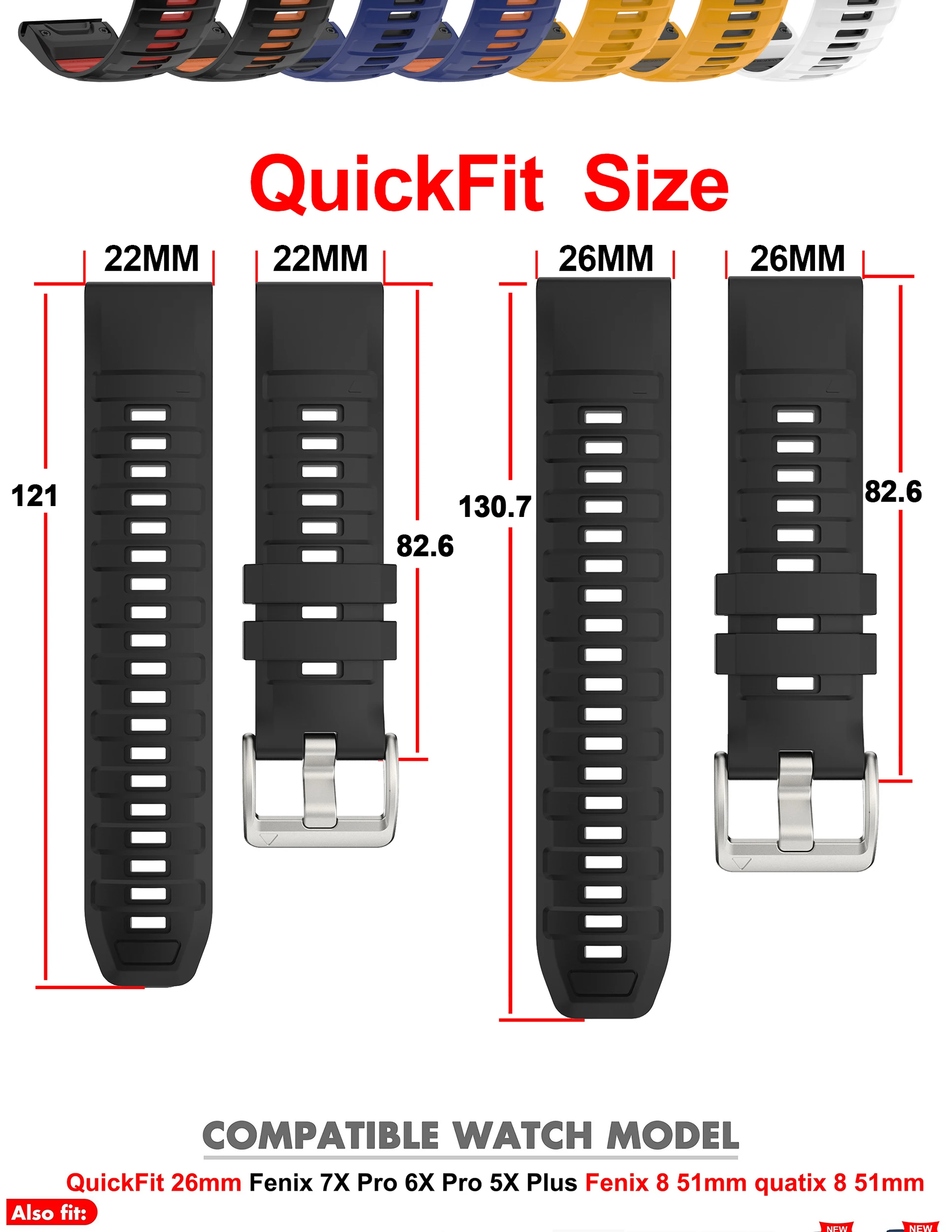 Für Fenix 8 47mm 51mm Uhrenarmband 22 26mm QuickFit Armband für Garmin Fenix 8 7 7X Pro 6 6X Pro 5 5X 965 955 Epix Pro Gen2 Armband – Detail 2