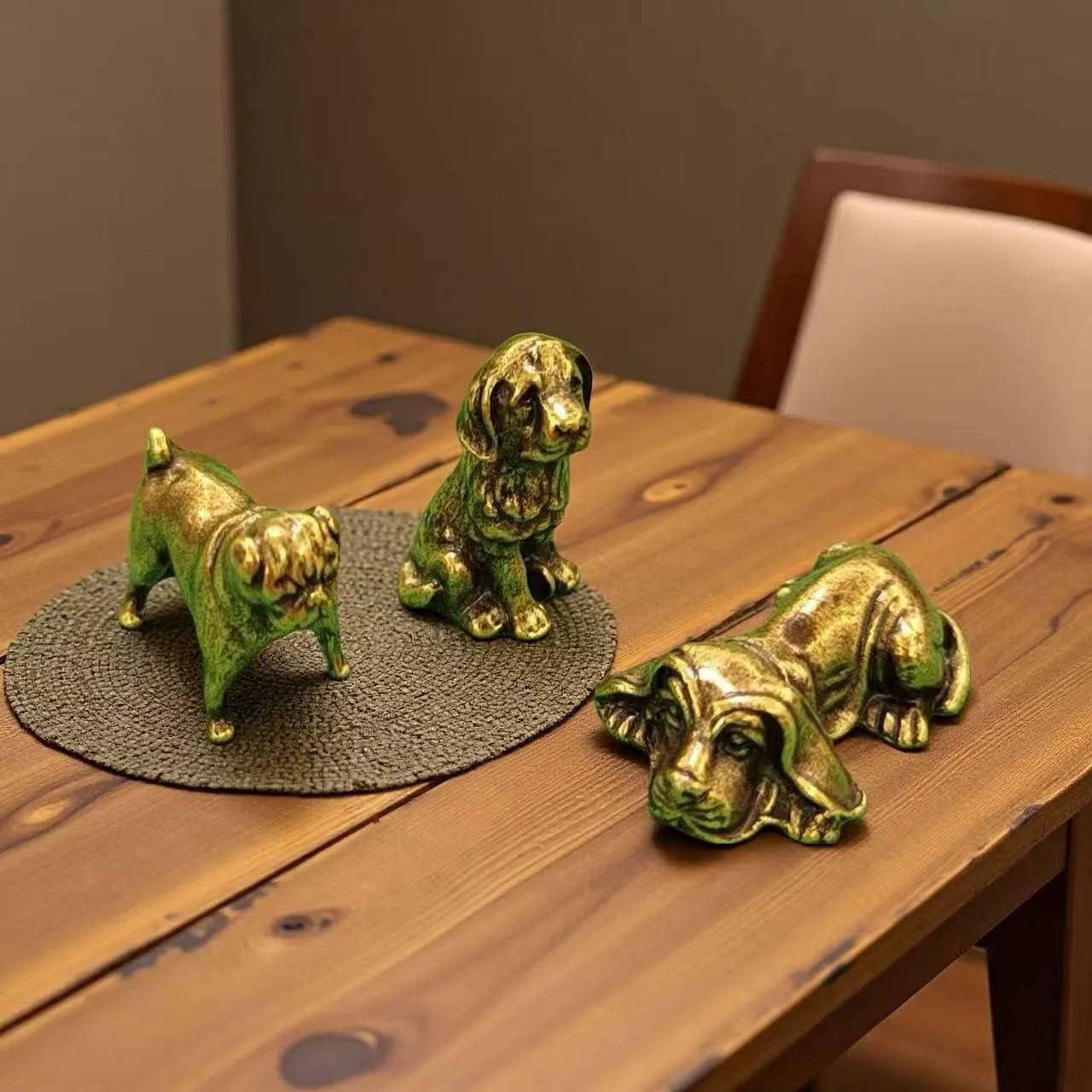 Solid Zodiac Dog Figure Home Decor Ornament, Tea Pet Ornament, Desktop Ornament Decoration