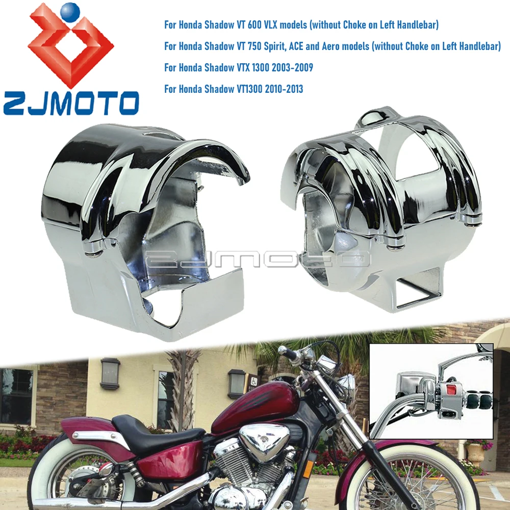 

Motorcycle Aluminum Handlebar Control Switch Housings Cover Left & Right For Honda Shadow VT 600 VLX 1300 VT750 Spirit ACE Aero