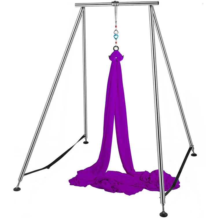 Heavy Steel Adjustable Aerial Yoga Swing Hammock Frame Stand Aerial Rig