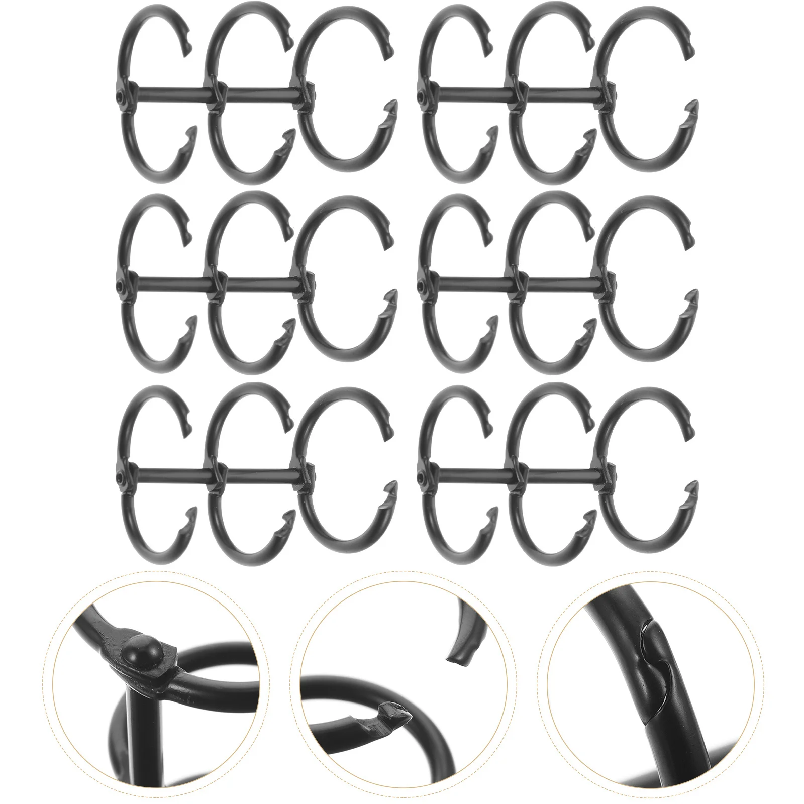 6 шт., металлические кольца для переплета, премиальный сплав, вкладыши, гладкие портативные книжные круги для блокнота «сделай сам», канцелярские принадлежности для скрапбукинга