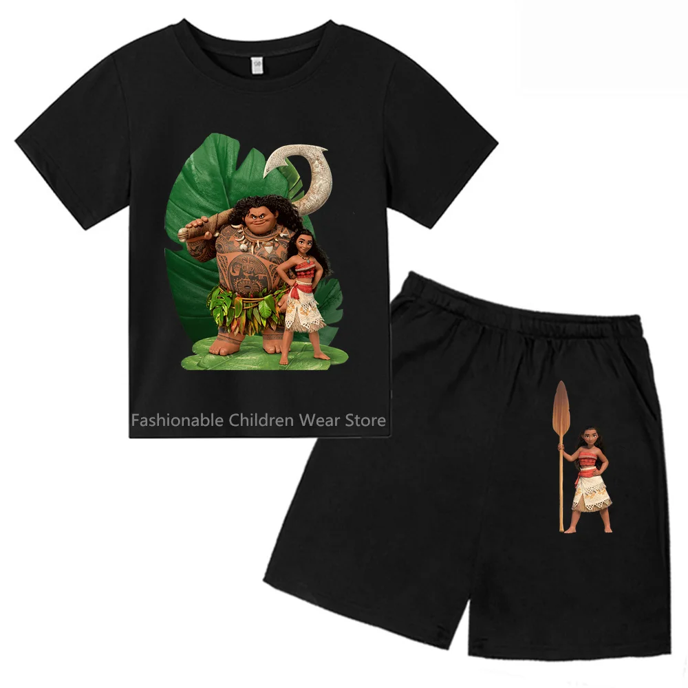 2024 New Disney Ocean Adventure Tee & Shorts Kids Set | Cotton Casual Summer Style For Boys & Girls