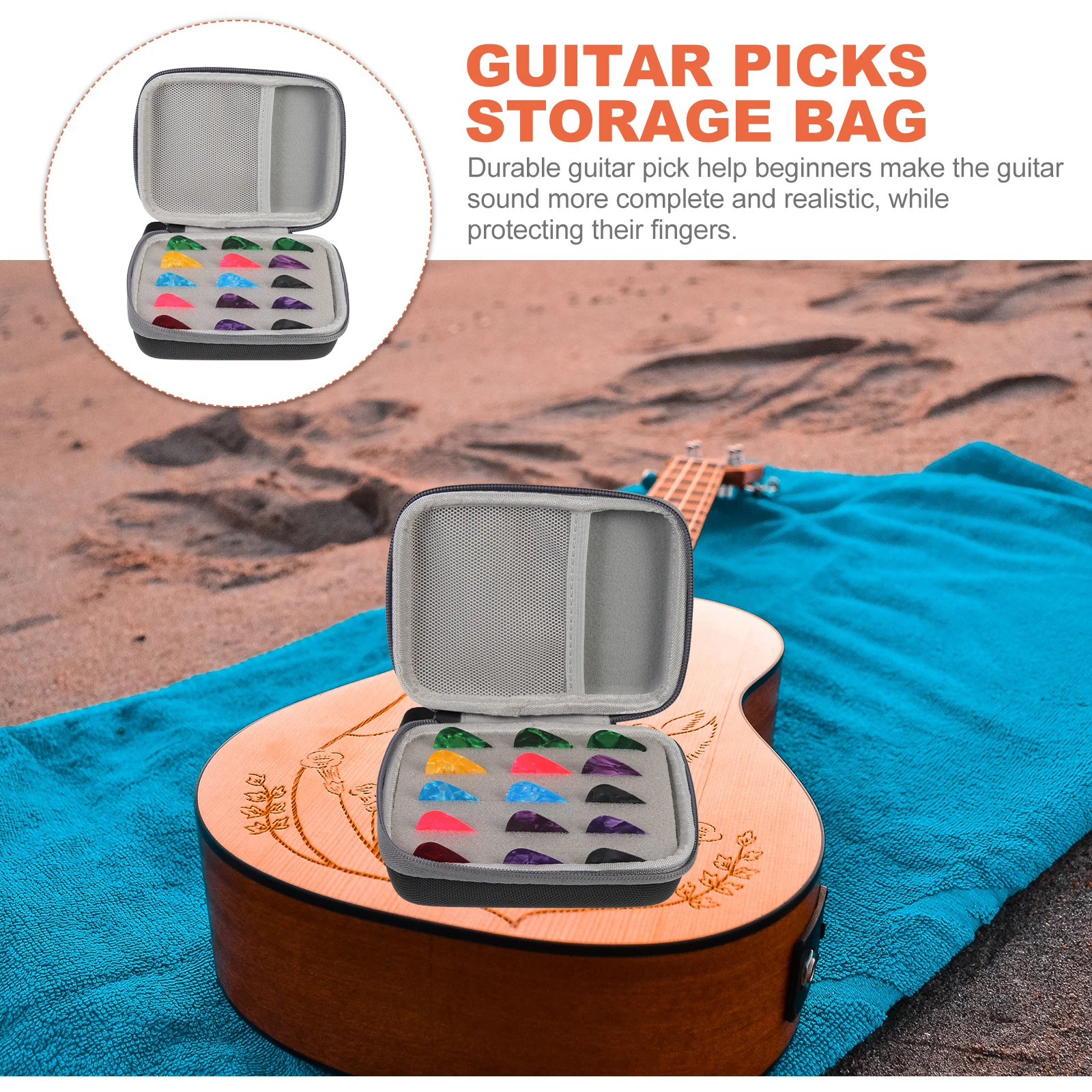 

Storage Bag Acoustic Guitar Picks Accessories Plectrums for with Container