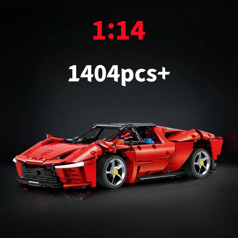 1404pcs 1:14 Technical SP3 Super Sports Car Building Blocks Racing Car City Speed Famous Vehicle Bricks Model Toys Kid Gift