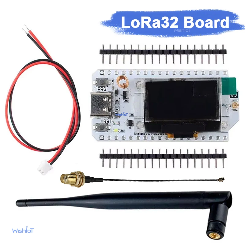 1Set Heltec LoRa32 V3 Node Development Board LoRa 32 SX1262 ESP32-S3 Wifi BLE with 5DBi SMA Male Antenna for Meshtastic DIY