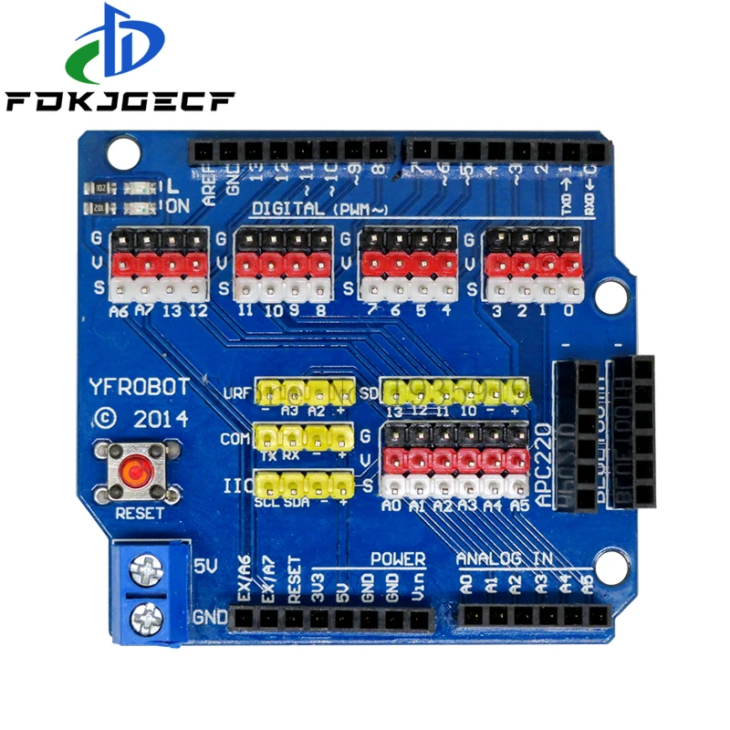Picture 4: V5 Sensor Shield Expansion Board Shield For Arduino UNO R3 V5.0 Electronic Module Sensor Shield V5 expansion board