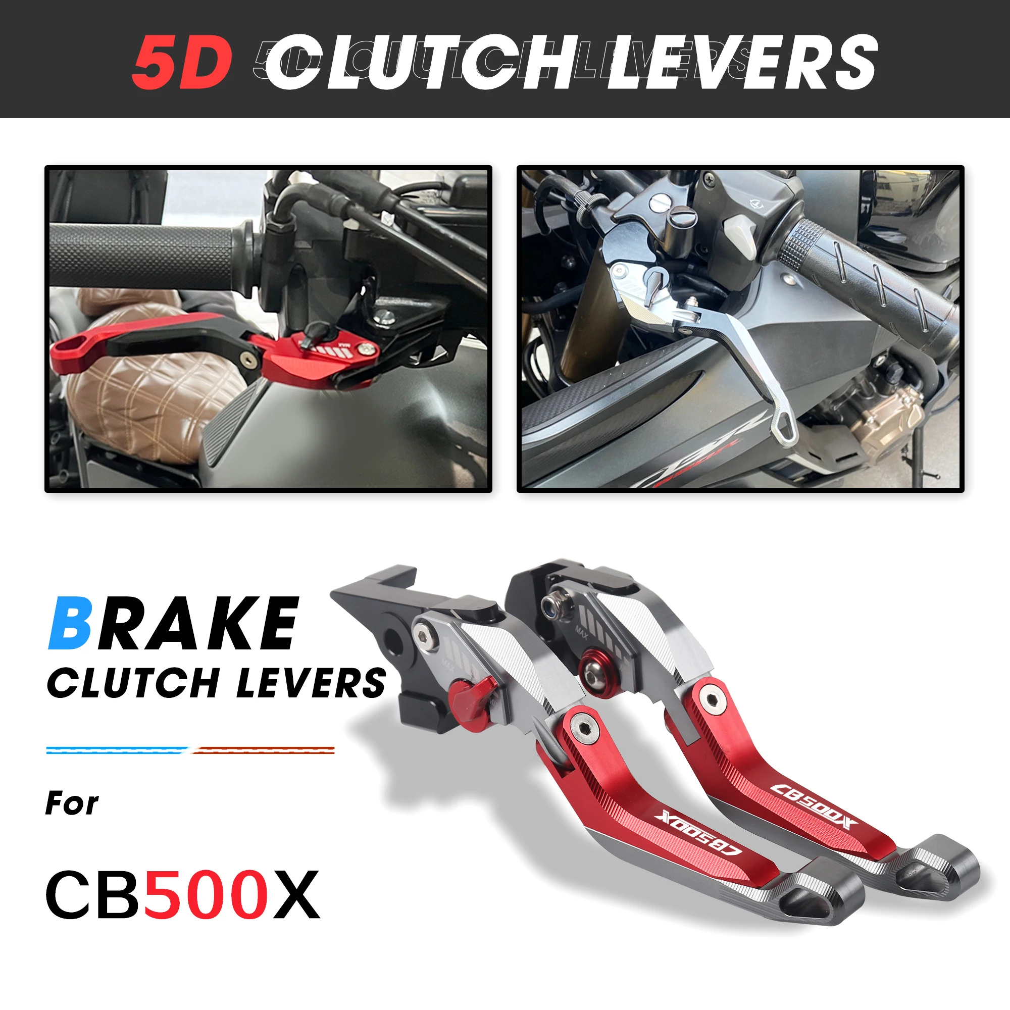 Motorcycle CB500 X CB 500 X Adjustable CNC 5D aluminium Brake Clutch Levers Handle For HONDA CB500X CB500 X 2022 2023