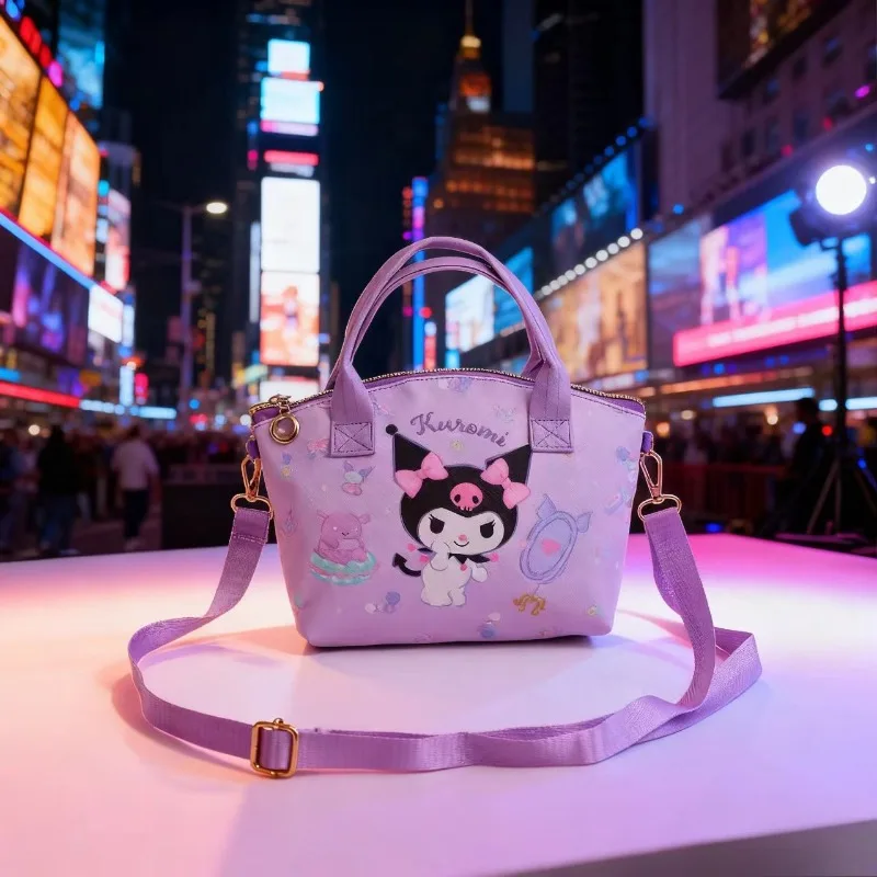

Прекрасная сумка-тоут Sanrio Cinnamoroll Hello Kitty, стильная универсальная сумка с очаровательными принтами Kuromi Mymelody, идеальная сумка на плечо