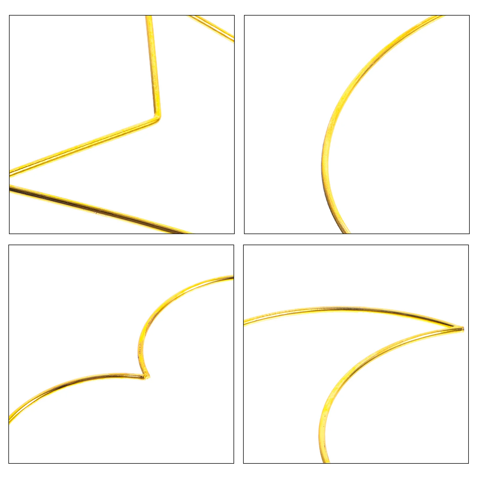 

4Pcs Dream Catcher Hoop Metal Rings Premium Iron Craft DIY Wreath Frame for Home Wedding Decoration Star Shaped Circle Macrame