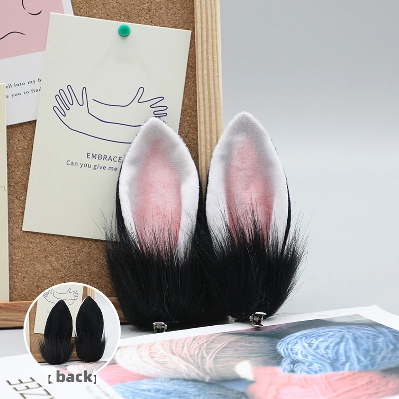 1 Pair Animate Animal Ears Anime Party Cute Plush Bunny Hairpin Headdress Cosplay Accessories for Lovely Girl