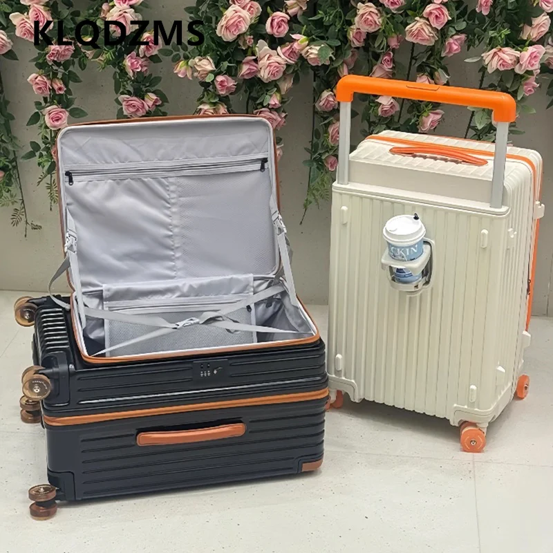 

KLQDZMS High Quality Suitcase 20 Inches Boarding Box 24" Student Trolley Case Family Travel Essentials Universal Wheel Luggage
