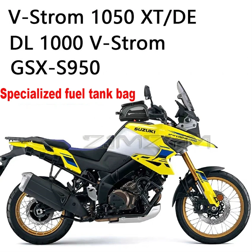 

Motorcycle Tank Bag Fits SUZUKI DL1000 V-Strom 1050 XT DE GSX-S950 Expandable Fuel Tank Bag With Phone Bag FM Lock Base