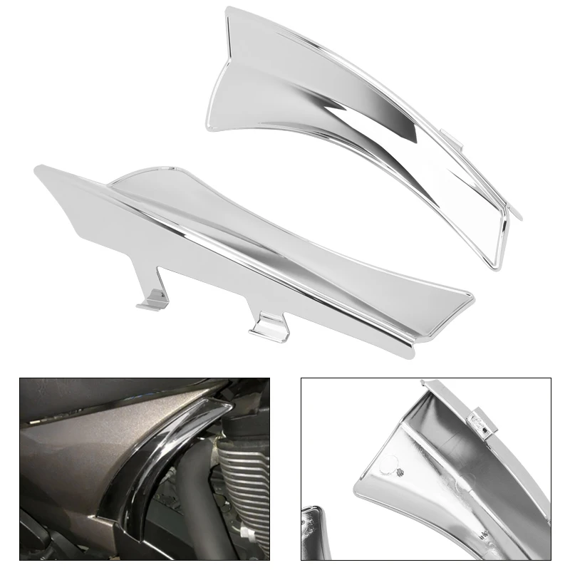 Chrome Mid-Frame Heat Deflectors for Victory 10-16 Cross Country Series Cross Roads Hard-Ball Motorcycle Heat Shield Accessories