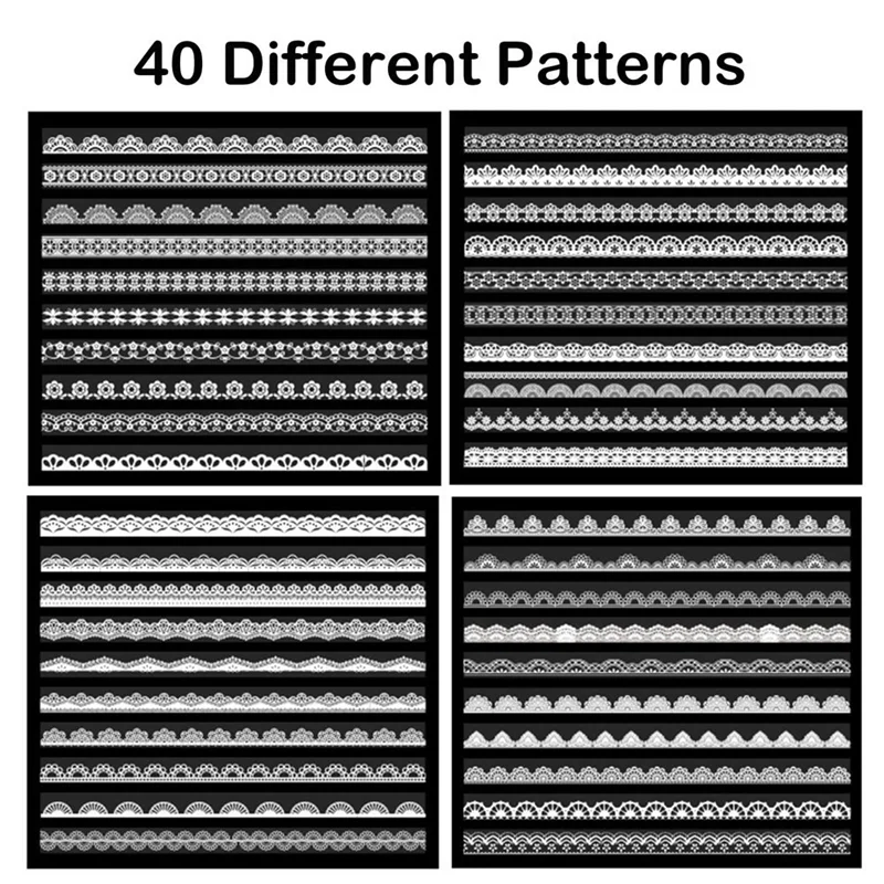 투명 레이스 스티커 자기 접착 사진 프레임 장식 스티커 Scrapbooking 장식 DIY 카드 만들기