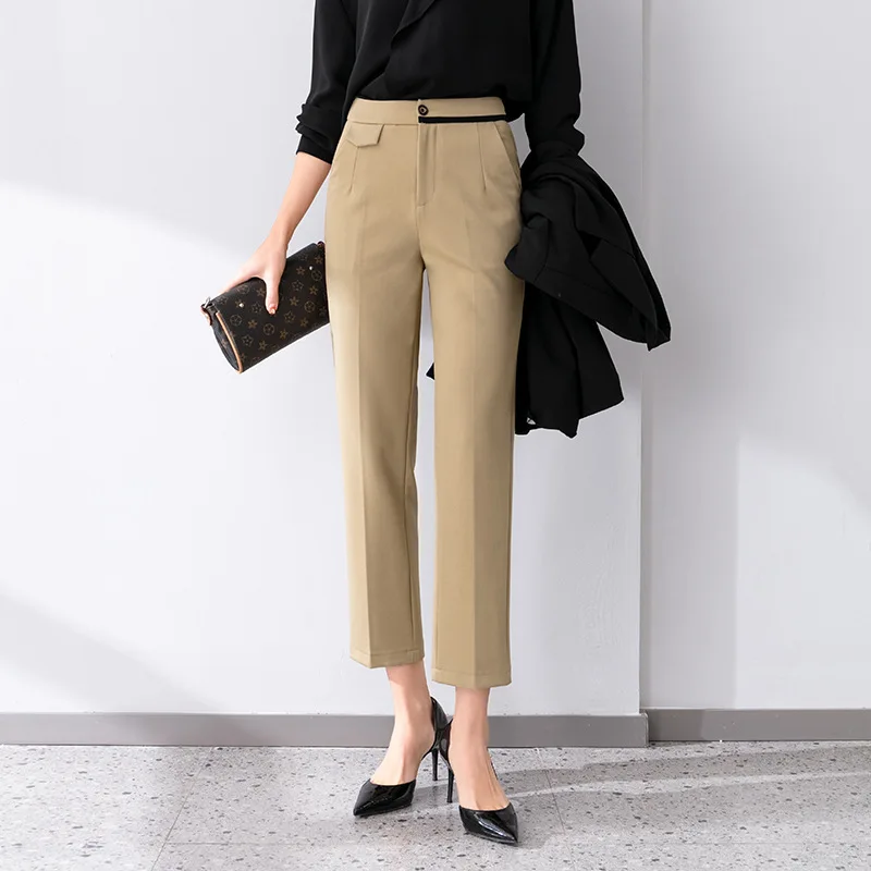 

MRMT 2024 Brand New Women's Suit Pants High Waist And Small Feet Straight Leisure Professional Slim Pipe Pants Women's Pants