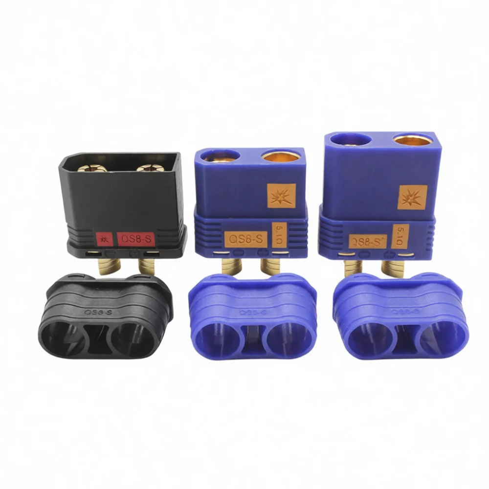 QS8 Anti Spark Connector Plug 120A High Current Gold Plated Copper Terminal For Electric Scooter Lithium Battery Connection