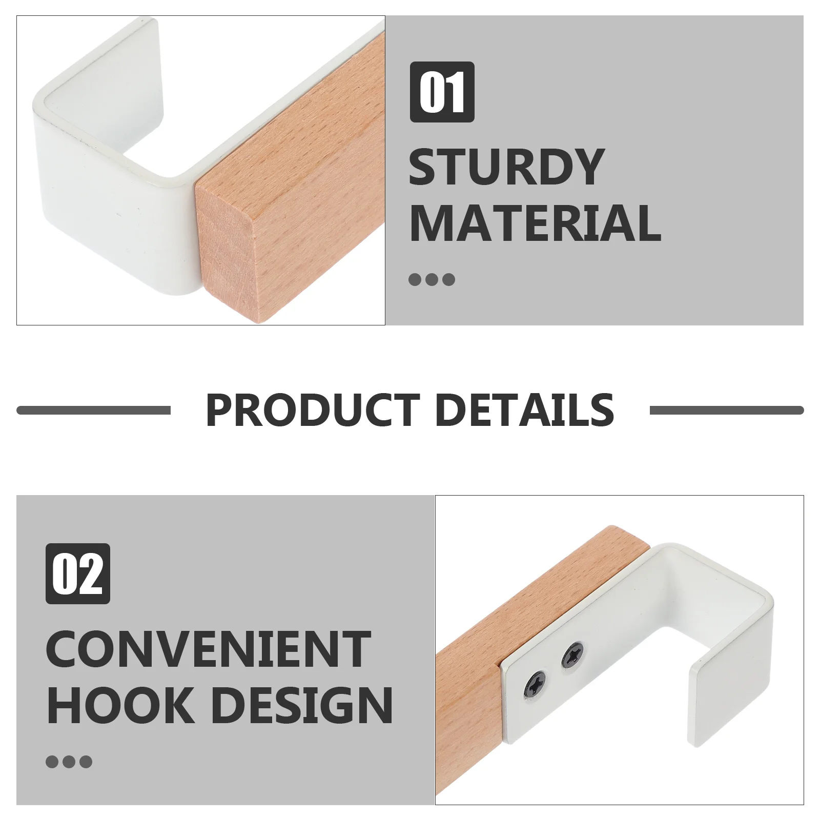 

2Pcs Premium Material Over Door Hooks Space Saving Hat Towel Racks Bathroom Bedroom Kitchen Organizer Overcoat Racks