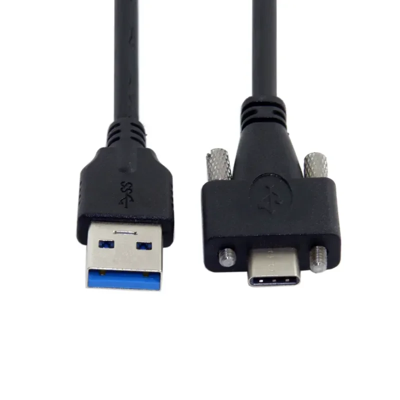 for iPhone 15 8m USB3.1 Type C to USB3.0 Data Cable with Chip Lengthened Double Screw Lock for Public Camera