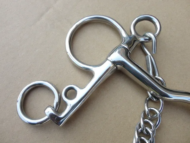Broca de Pelham largo de acero inoxidable, Boca de caballo, producto para caballos, equipo de 13,3 cm