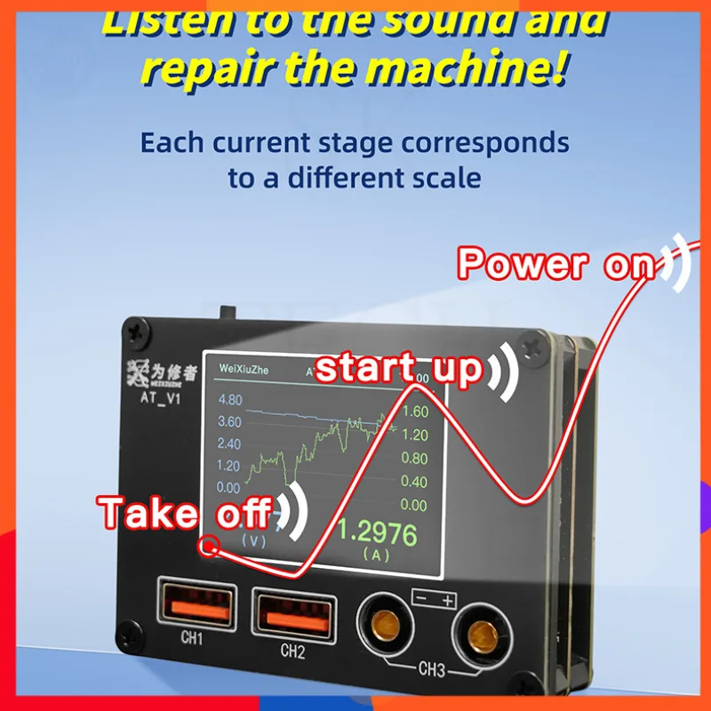 

Advanced Current Meter Tester with UART Android Fault Diagnosis Curve Zoom Function & Unlimited Upgrades Tester for Technicians