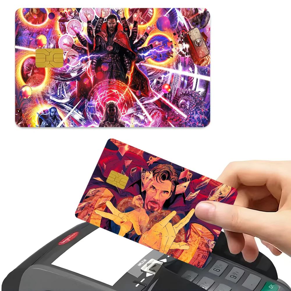 Marvel Doctor Strange Cartoon Credit Card Skin Stickers For Bank Card Bus Metro Card Sticker Waterproof Women Gift