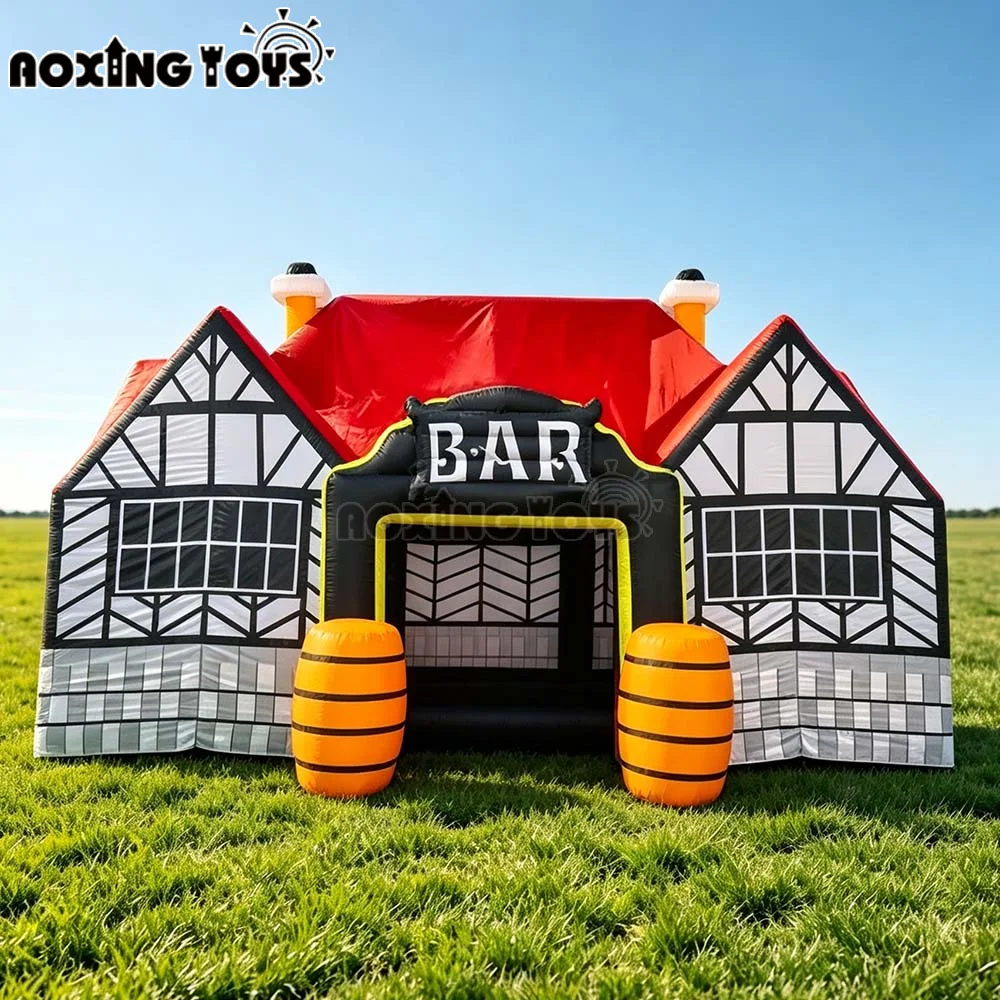 6M Oxford Giant Inflatable Pub Bar House, Pop Up Irish Bar Tent for Outdoor Events, Custom Party Bar Cabin With Blower