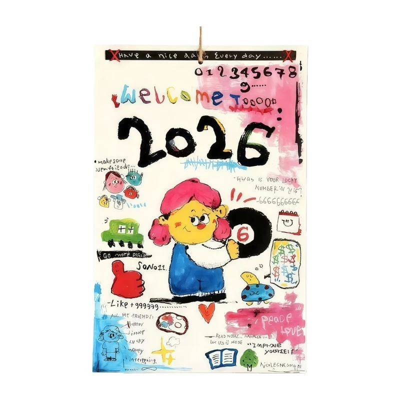 

R6FF Small 365 Day Calendar 2026 Planner Yearly Agenda For Home Office School Memo Paper