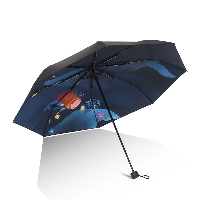 Foldable Umbrella Umbrella One Piece Anime Vinyl Sunscreen UV Protection 50+ Sunshade Sun Umbrella Folding Umbrella Universal