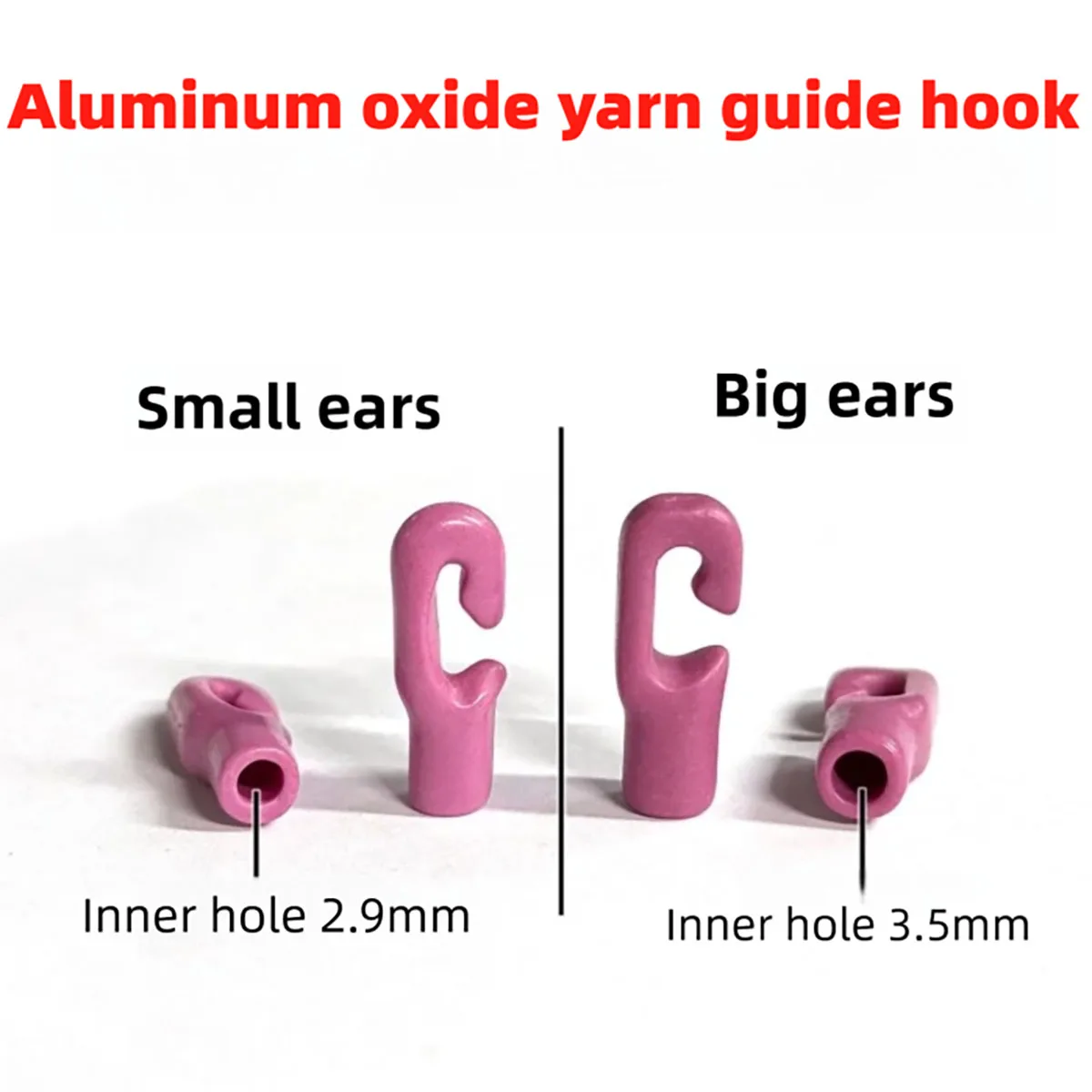 Alumina Ceramic Yarn Guide Hook - 2.9mm 3.5mm Inner Hole Open Type Wire Guide for Textile Knitting Machines