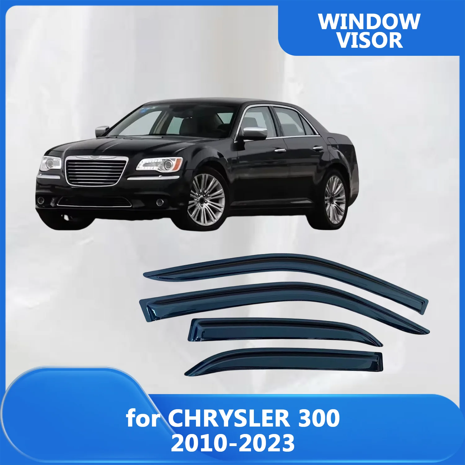 

Window Visor for Chrysler 300 2010-2014 2015 2016 2017 2018 2019 2020 2021 2022 2023 Door Visor Wind Sun Rain Guards Deflectors