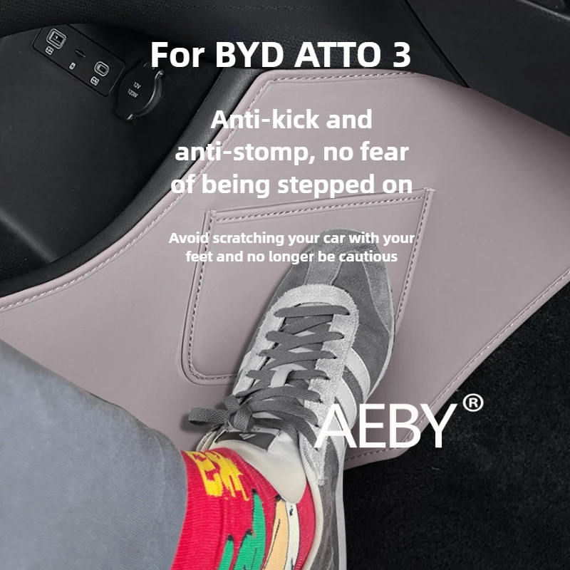 

AEBY For BYD ATTO 3 Smart Driving Edition 2022-2025 Kick Proof Panel Cover, Anti-Kick Scuff Protection Pad,Center Console