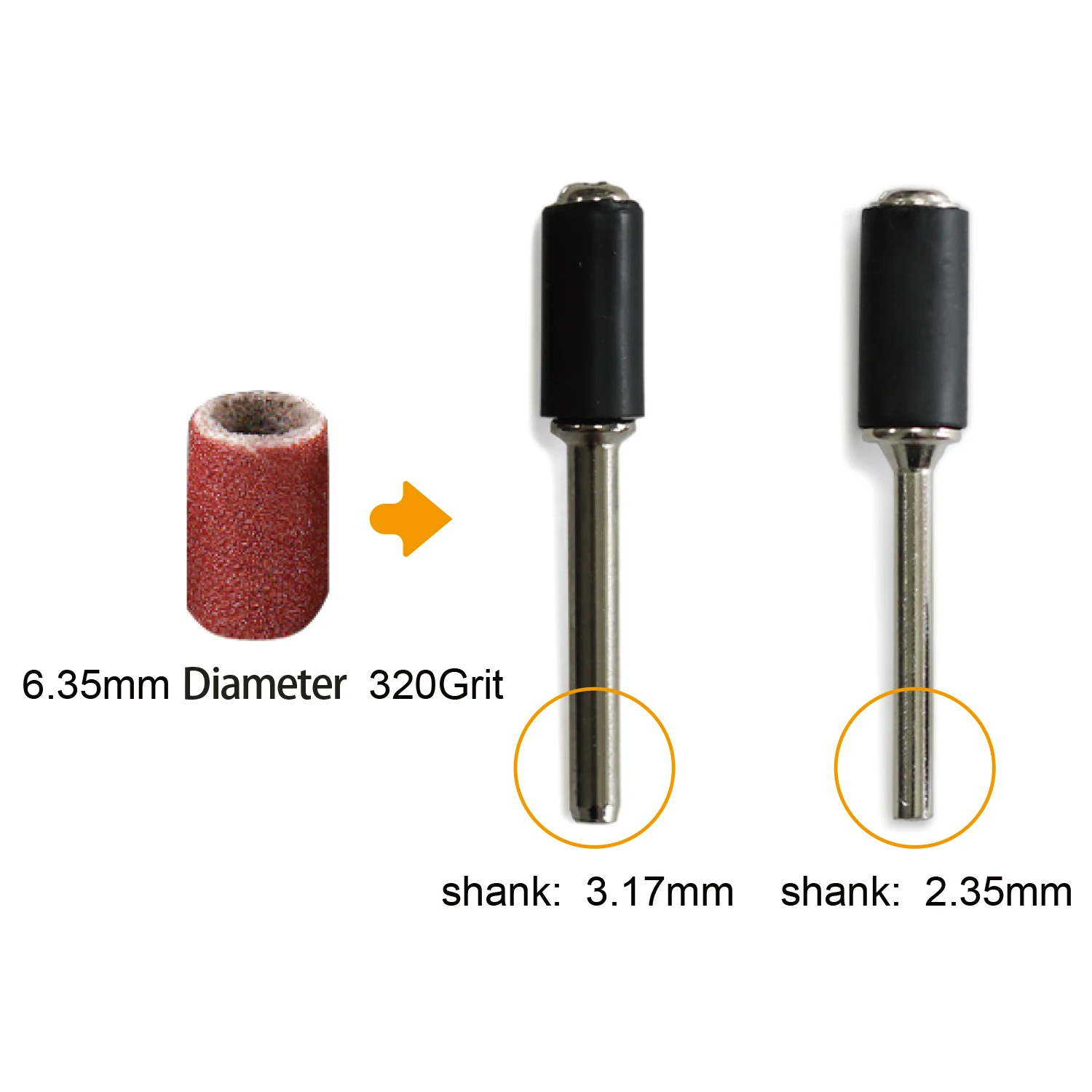 103 Stück Schleif trommel Kit Körnung # Schleif band für Dremel hülsen für elektrische Mini-Winkels chl eifer Schleif dorn