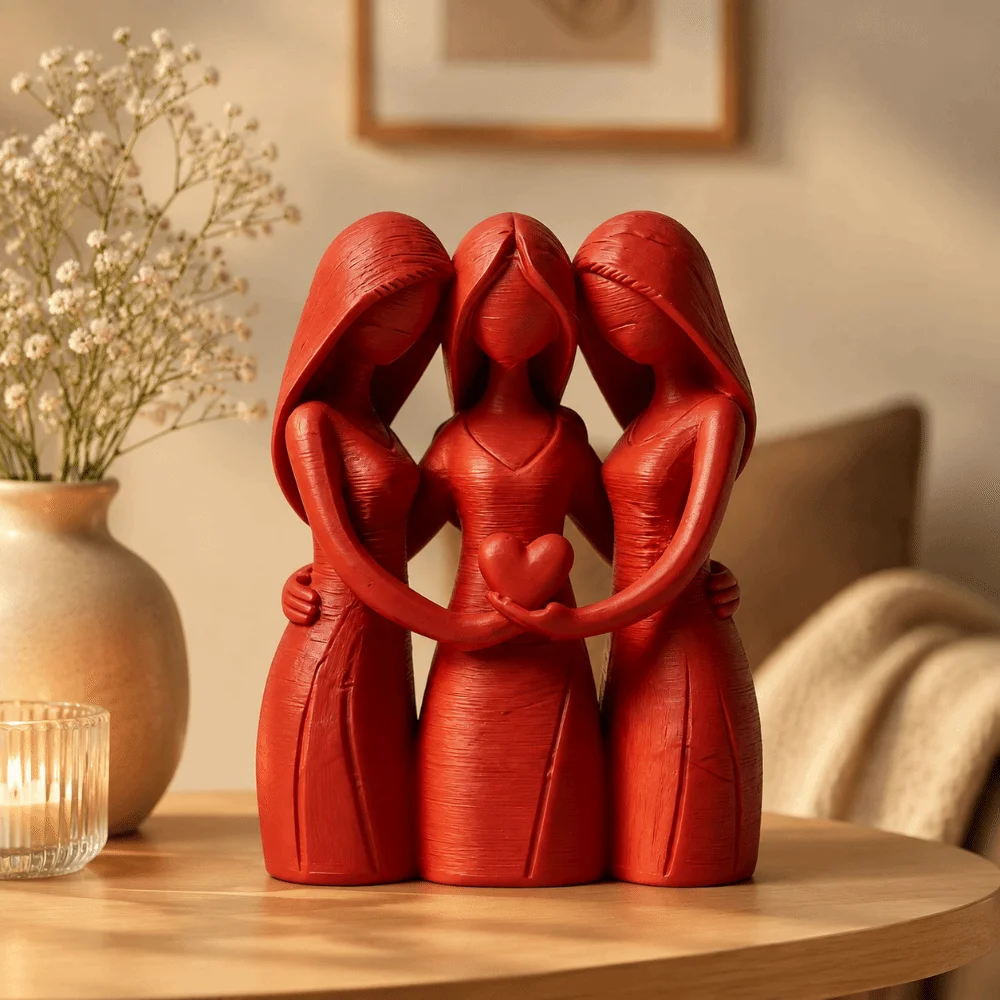 3D Printed Mother Daughter Figurine Desk Ornaments Creative Sisters Friendship Statue Sweet Home Decor Family Hug Statue