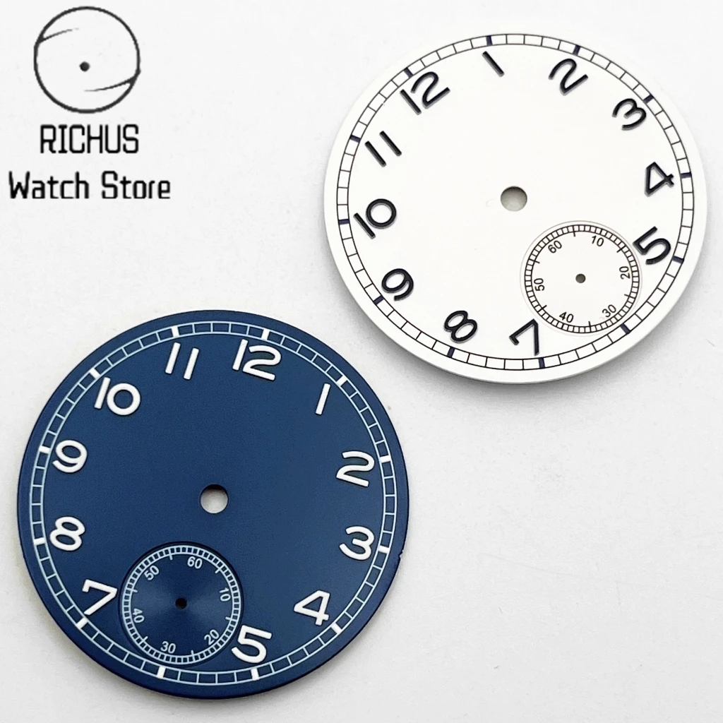 ETA6498 Sterile 37mm Watch Dial Green Luminous Fit ETA6498 Seagull ST3621 Movement Watch Accessories Parts