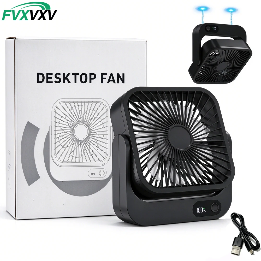 1PCS Magnetic Cruise Ship Approved Fan 5000mAh Battery Portable Fan 5 Speeds Magnetic Stick on Cabin Ceiling Wall Cruise Essenti