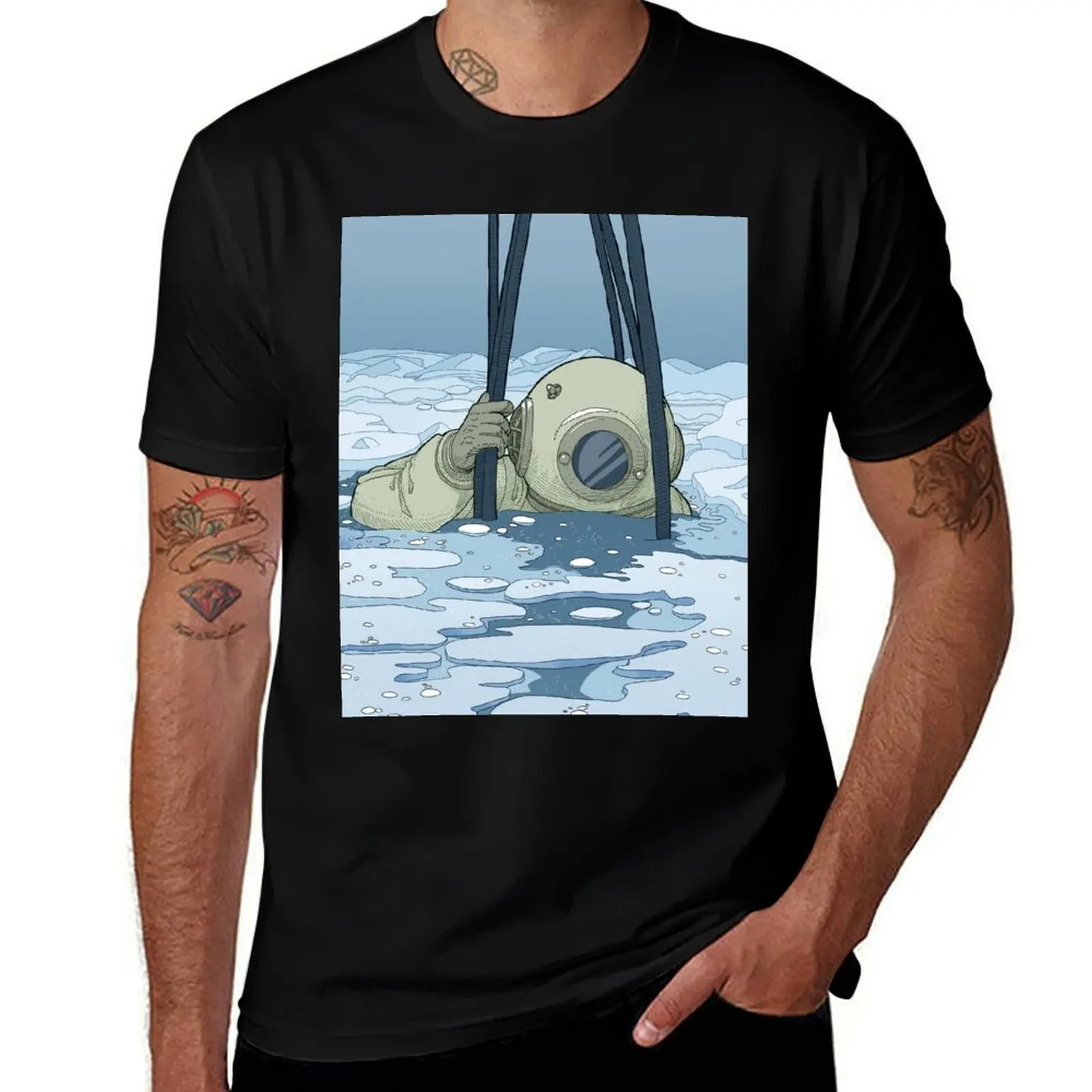 Victorian Diver Mr Collins T-Shirt Large Size Short Sleeve T-Shirt