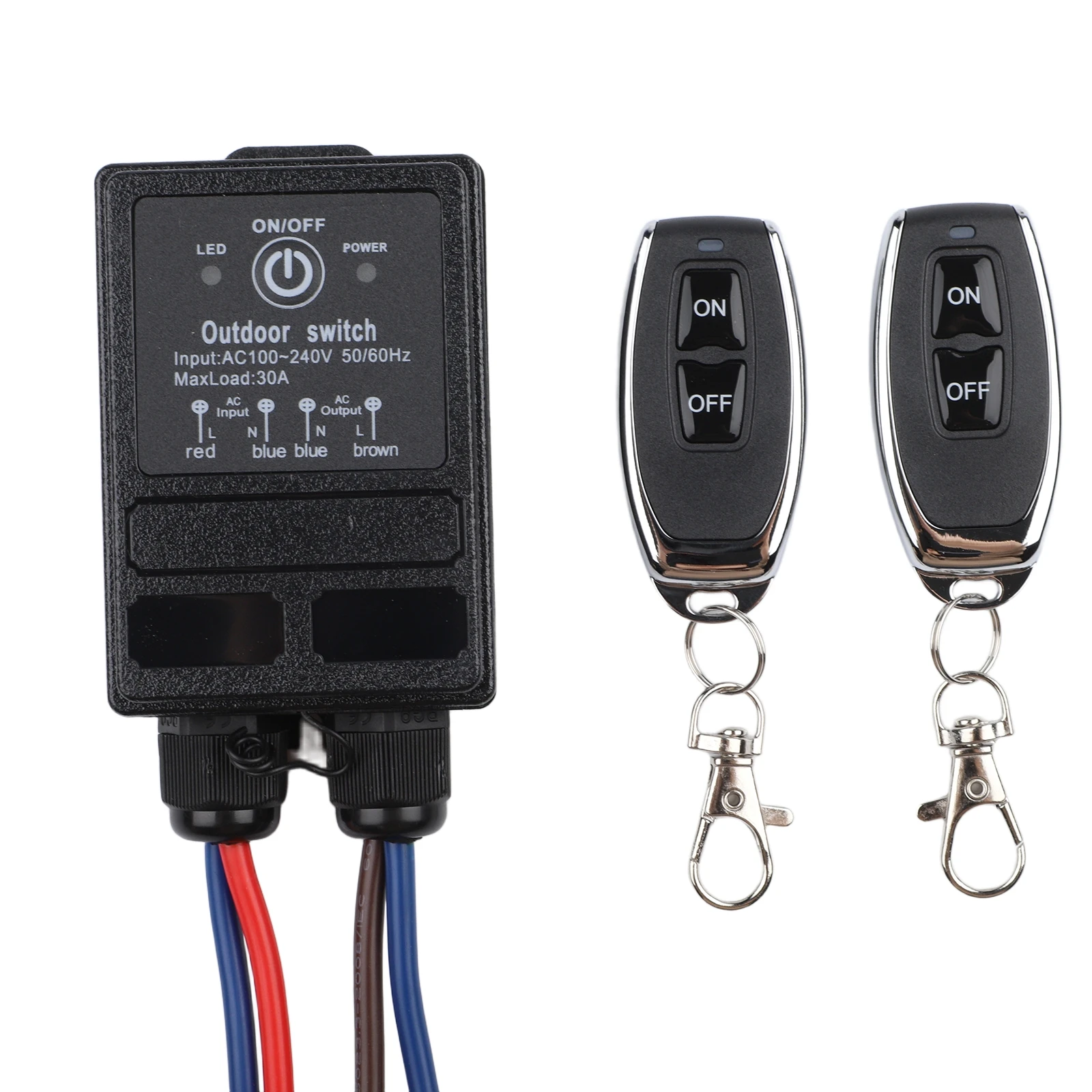 Outdoor Waterproof 433MHz Remote Control Switch 30A Relay For Light Water Motor Fan Security System Outdoor Waterproof