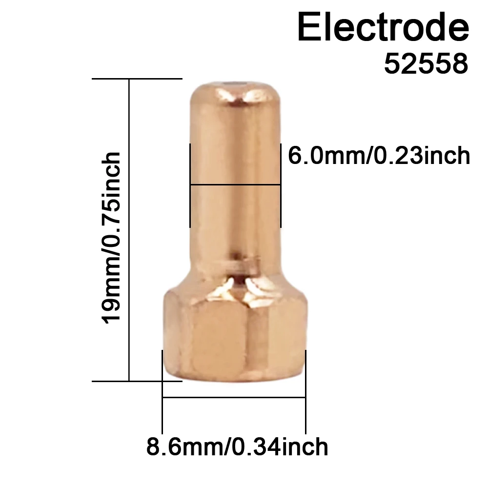 5/10/20/40 Stück PT-80 PT80 IPT-80 PTM-80 Elektrode 52558 Düse 51311 1,0mm/1,1mm/1,2mm/1,3mm Passend für Plasmaschneider-Brenner Verbrauchsmaterialien – Detail 5