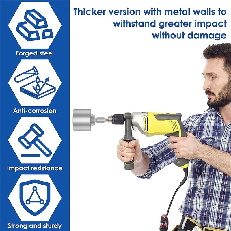 AEE4-1 PCS SDS-Plus T Post Ground Rod Driver Drill Bit Driver For Hammer Drill Grounding Rods A