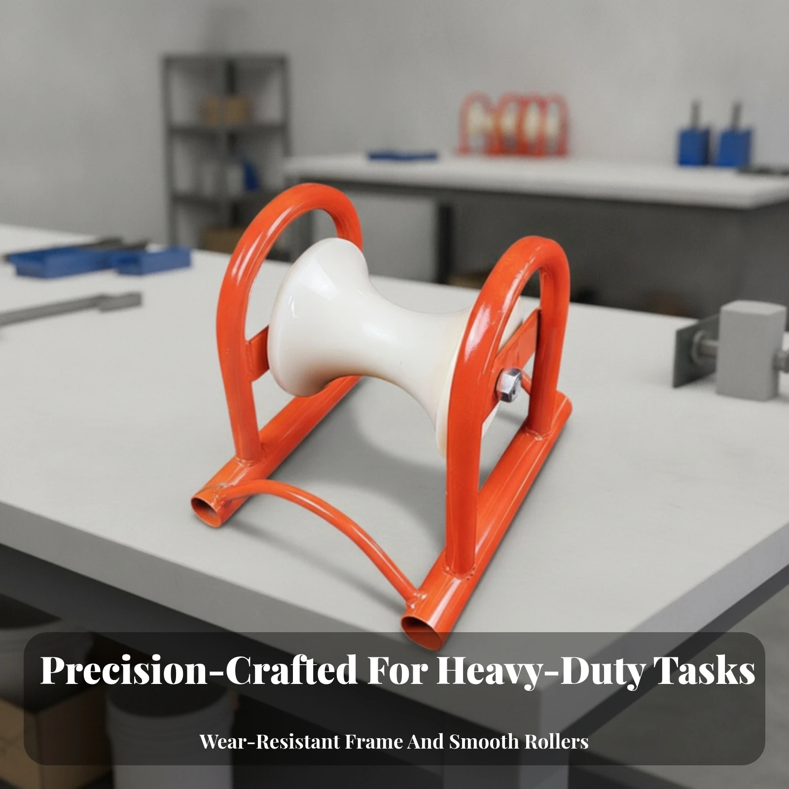 Cable Laying Pulley Heavy-Duty Cable Guide Pulley Wire Pulling Sheave Metal-Framed Low-Friction for Electricians view 2